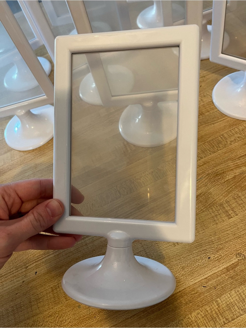 White Freestanding Picture Frames - Set of 18